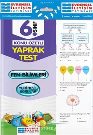 6. Sınıf Fen Bilimleri Konu Özetli Yaprak Test