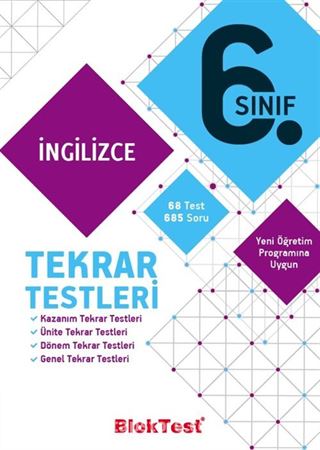 6. Sınıf İngilizce Tekrar Testleri