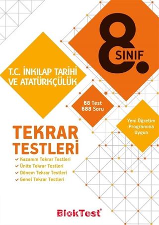 8. Sınıf T. C. İnkılap Tarihi ve Atatürkçülük Tekrar Testleri