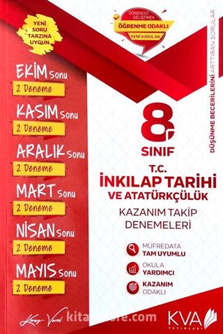 8. Sınıf T. C. İnkılap Tarihi Ve Atatürkçülük Kazanım Takip Denemeleri