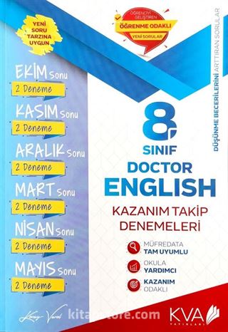 8. Sınıf Doctor English Kazanım Takip Denemeleri