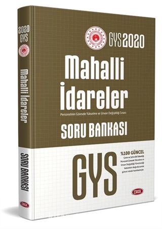 2020 GYS Mahalli İdareler Soru Bankası