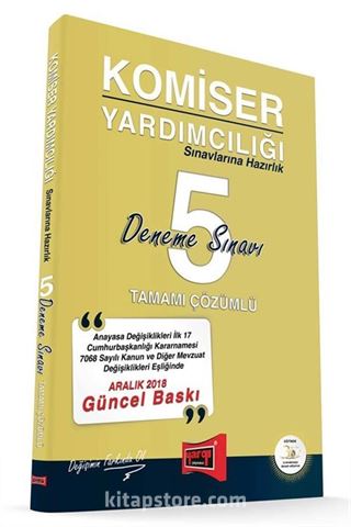 Komiser Yardımcılığı Sınavına Hazırlık Tamamı Çözümlü 5 Deneme Sınavı