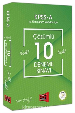 KPSS A Grubu Çözümlü 10 Fasikül Deneme Sınavı