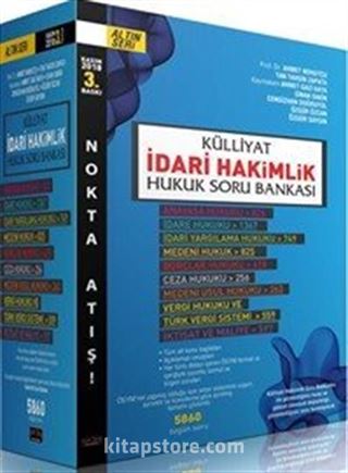 2018 Külliyat İdari Hakimlik Modüler Soru Bankası Nokta Atış Seti