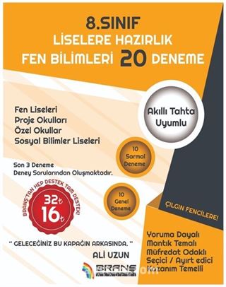 2019 LGS Fen Bilimleri 20 Deneme