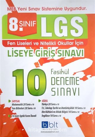 LGS 8. Sınıf 10 Fasikül Deneme Sınavı