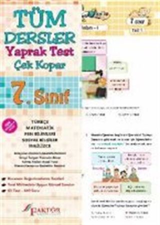 7. Sınıf Tüm Dersler Yaprak Test (Yeni Müfredat)