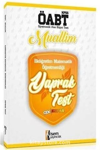 2019 ÖABT Muallim İlköğretim Matematik Öğretmenliği Yaprak Test