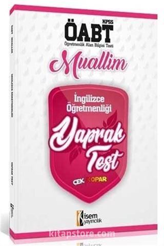 2019 ÖABT Muallim İngilizce Öğretmenliği Yaprak Test