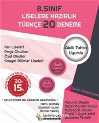 2019 LGS Türkçe 20 Deneme