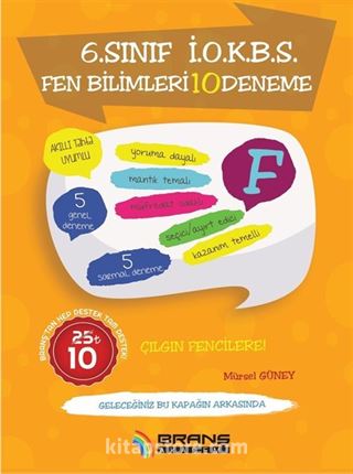 İOKBS 6. Sınıf Fen Bilimleri 10 Deneme