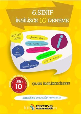 2019 6. Sınıf İngilizce 10 Deneme