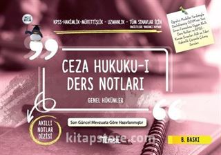 Ceza Hukuku 1 Genel Hükümler Ders Notları