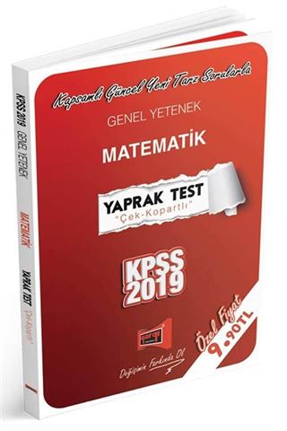 2019 KPSS Genel Yetenek Matematik Çek Kopartlı Yaprak Test