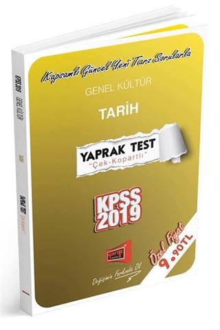 2019 KPSS Genel Kültür Tarih Çek Kopartlı Yaprak Test