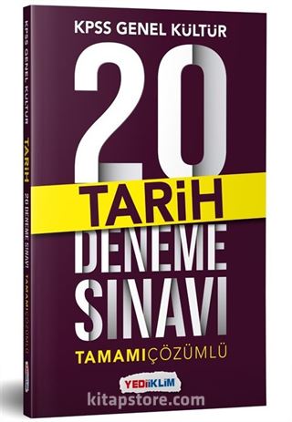 KPSS Genel Kültür Tarih Tamamı Çözümlü 20 Deneme Sınavı