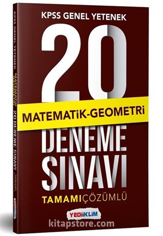 KPSS Genel Yetenek Matematik Tamamı Çözümlü 20 Deneme Sınavı