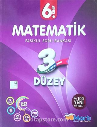 6. Sınıf Matematik 3 Düzey Fasikül Soru Bankası