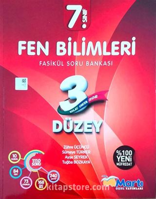 7. Sınıf Fen Bilimleri 3 Düzey Fasikül Soru Bankası