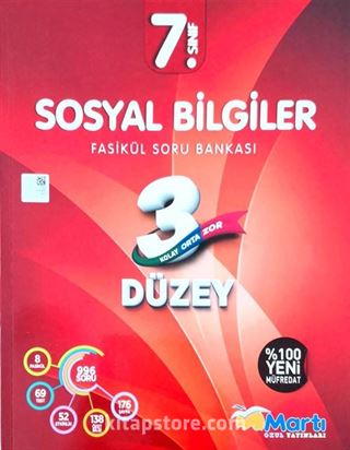 7. Sınıf Sosyal Bilgiler 3 Düzey Fasikül Soru Bankası