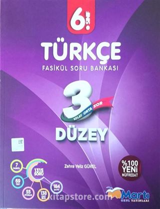 6. Sınıf Türkçe 3 Düzey Fasikül Soru Bankası