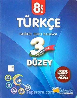 8. Sınıf Türkçe 3 Düzey Fasikül Soru Bankası