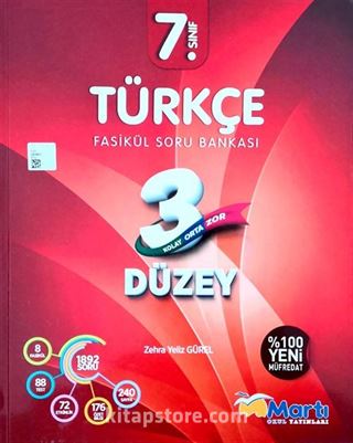 7. Sınıf Türkçe 3 Düzey Fasikül Soru Bankası