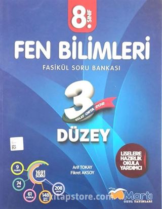 8. Sınıf Fen Bilimleri 3 Düzey Fasikül Soru Bankası