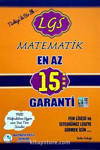 LGS Matematik En Az 15 Soru Garanti