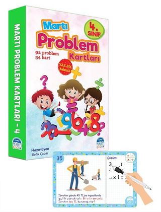 Martı Problem Kartları 4. Sınıf / Yaz-Sil Özellikli