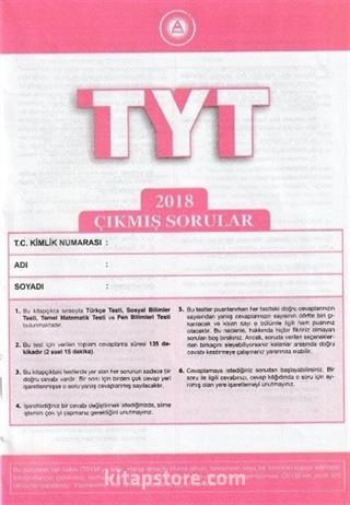 TYT Çıkmış Sınav Soruları Kitapçığı