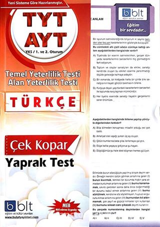 TYT AYT Türkçe Çek Kopar Yaprak Test