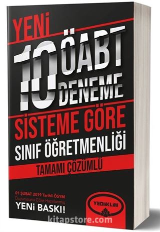 ÖABT Sınıf Öğretmenliği Tamamı Çözümlü 10 Deneme (75 Soruluk Yeni Sisteme Göre)