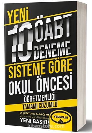 ÖABT Sınıf Öncesi Öğretmenliği Tamamı Çözümlü 10 Deneme (75 Soruluk Yeni Sisteme Göre)