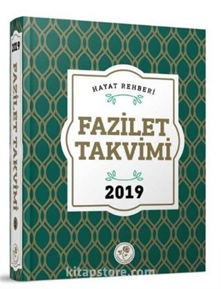 Fazilet Takvimi 2019 Yurtiçi 1. Bölge