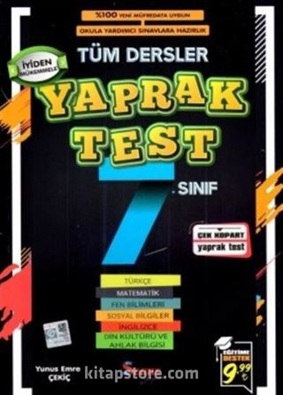 7. Sınıf Tüm Dersler Yaprak Test