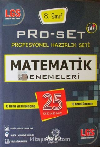 LGS 8. Sınıf Pro-Set Matematik Denemeleri 25 Deneme