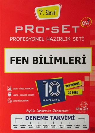 7. Sınıf Pro-Set Fen Bilimleri Denemeleri 10 Deneme