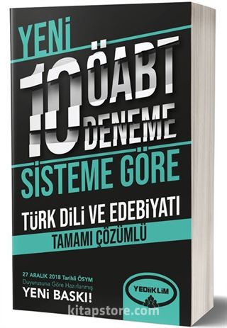 ÖABT Türkdili Ve Edebiyatı Tamamı Çözümlü 10 Deneme (75 Soruluk Yeni Sisteme Göre)