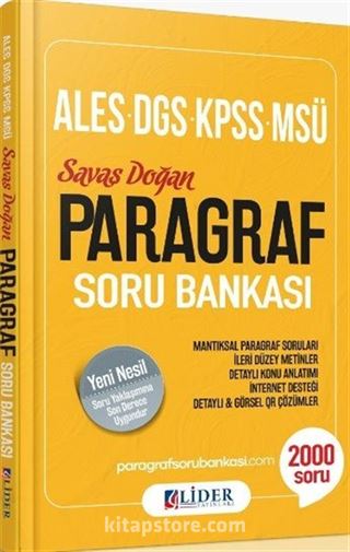 ALES DGS KPSS MSÜ Paragraf Soru Bankası