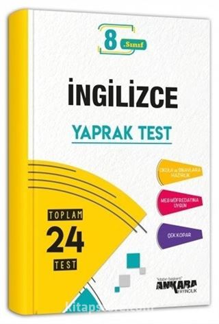 8. Sınıf İngilizce Yaprak Test