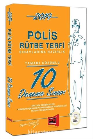 2019 Polis Rütbe Terfi Sınavlarına Hazırlık Tamamı Çözümlü 10 Deneme Sınavı