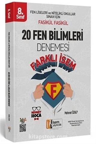 2019 LGS Farklı İsem 8. Sınıf Fen Bilimleri 20 Deneme