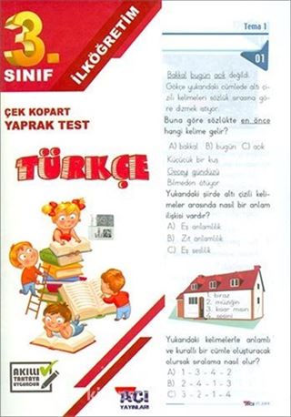 3. Sınıf Türkçe Çek Kopart Yaprak Test