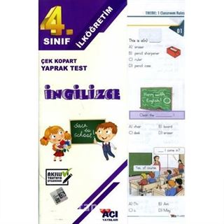 4. Sınıf İngilizce Çek Kopart Yaprak Test