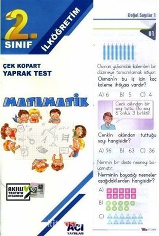 2. Sınıf Matematik Çek Kopart Yaprak Test