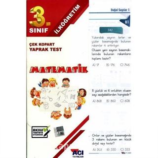 3. Sınıf Matematik Çek Kopart Yaprak Test