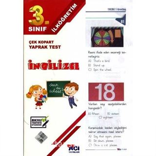 3. Sınıf İngilizce Çek Kopart Yaprak Test