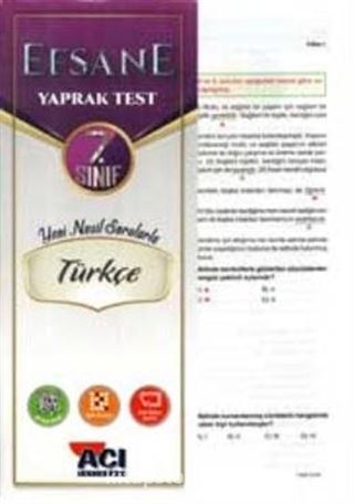 7. Sınıf Türkçe Çek Kopart Yaprak Test